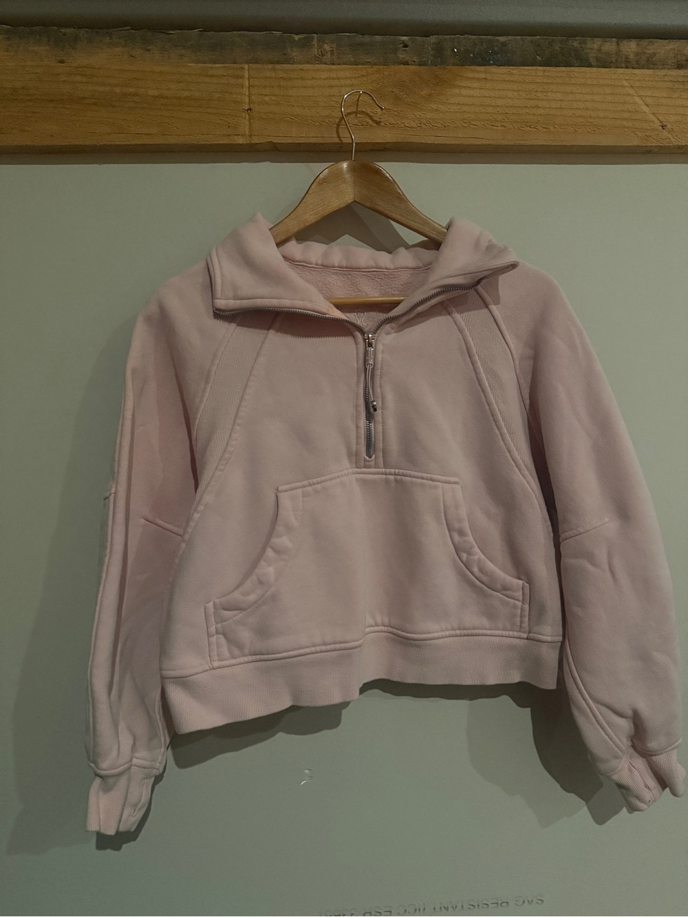lululemon athletica Light Pink Half-Zip Pullover Hoodie